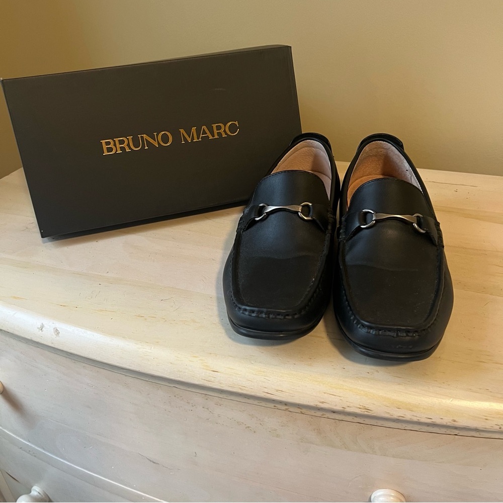 Black faux leather Men’s Loafers